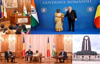 President Droupadi Murmu's Engagements in Bucharest on Day Two of Her State Visit to Romania (24 July)